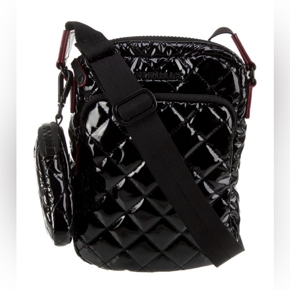 MZ Wallace Handbags - MZ Wallace Black Patent Crossbody Bag + Pouch!